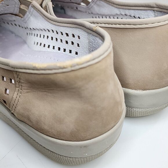 Spring Step Leather Upper Slip On Shoes Cut Out Flats Beige Size 9US 40 Portugal - Picture 8 of 16